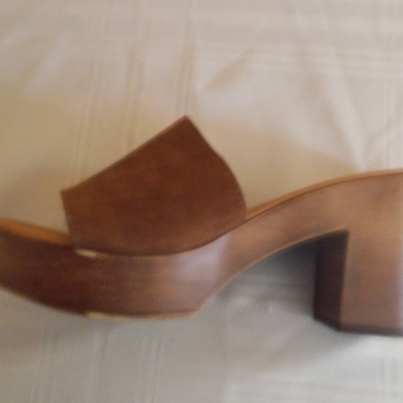 Steve Madden Shoes Open Toe Chunky Heel Mule - Picture 2 of 4